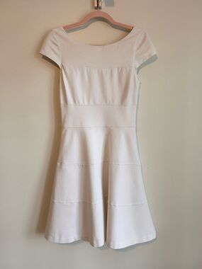 Banana Republic White Fit-and-Flare Dress, Size 4
